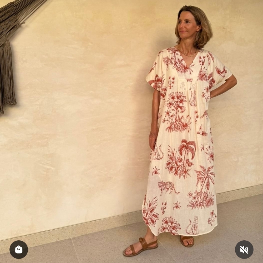 NWT Guadalupe Zola Kaftan In Safari Tiger Print • $189 MSRP • Size XL - Picture 5 of 6